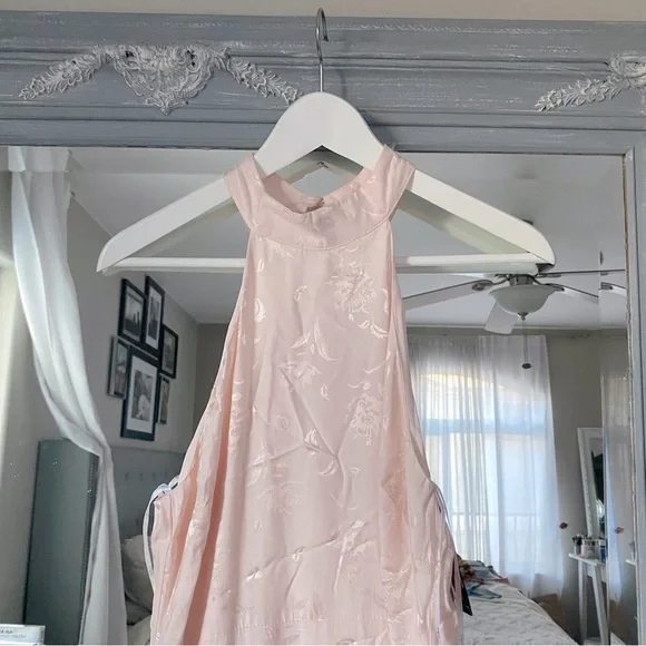 NWT Lulu's Red Carpet Ready Light Blush Pink Maxi Dress Size M - Picture 6 of 8